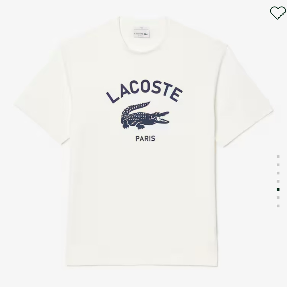 NWT Lacoste Unisex Signature Print Cotton T-Shirt